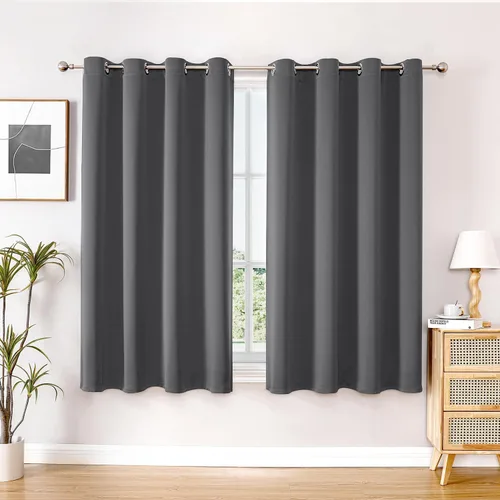 Miniatura 141 de ChrisDowa - Cortinas de cenefa pequeñas para cocina, cortinas cortas con ojales y aislamiento térmico para oscurecer la sala y habitación