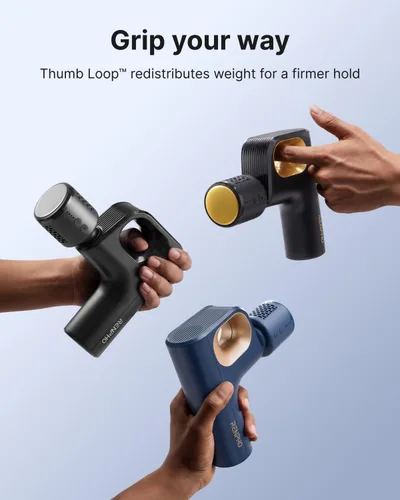 Miniatura 5 de RENPHO Pistola de masaje con calor y frío, regalos para el día del padre, diseño innovador de bucle para facilidad de uso, masajeador de espalda