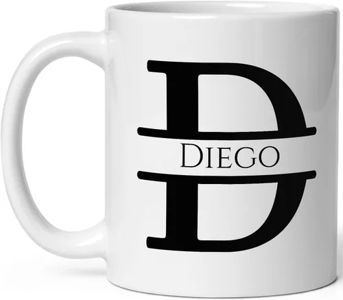 Miniatura 13 de Taza de café personalizada con monograma, letra inicial A personalizada para mujeres, hombres, niñas, niños, papás, mamás amigos, taza de café