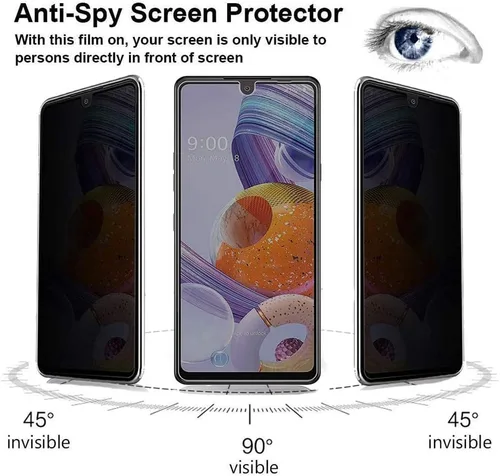 Paquete de 2 protectores de pantalla de privacidad para Motorola Moto G Stylus 2020 (no para Moto G Stylus 2021 de 6.8 pulgadas), protectores de