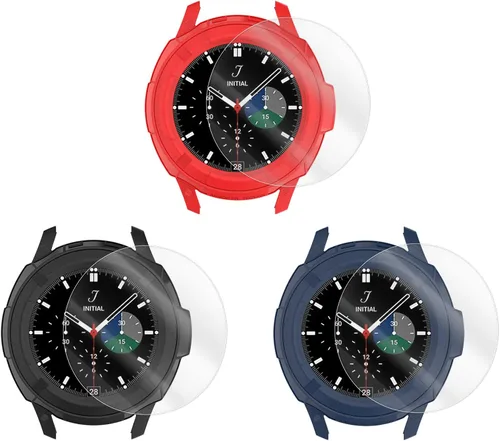 Miniatura 7 de Samsung Galaxy Watch 4 Classic - Funda protectora de 1.81 pulgadas (1.811 in) con marco de anillo bisel (negro/azul/rojo/blanco/verde)