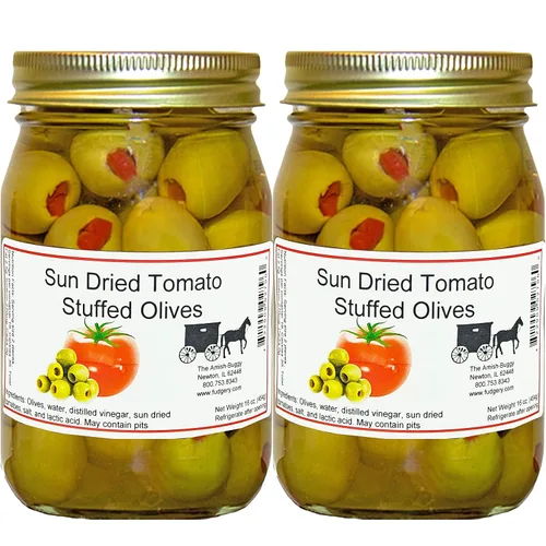 Miniatura 5 de Aceitunas grandes rellenas - Dos frascos de 16 oz. (aceitunas rellenas de queso Blau)