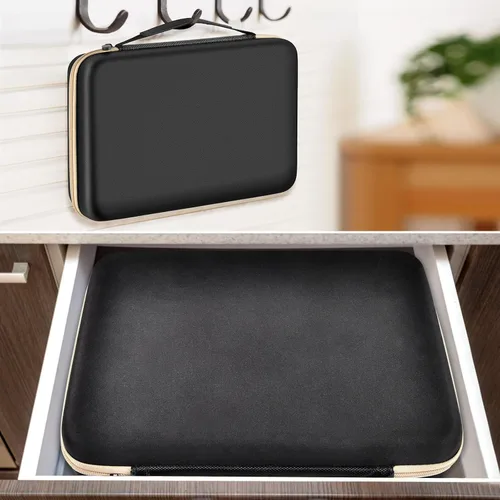 Miniatura 6 de Boobowl Estuche organizador de batería con probador – Caja de almacenamiento universal para más de 162 pilas AA AAA C D 9V – Diseño de espuma Rojo