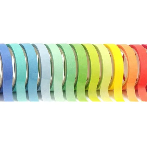 Miniatura 5 de Washi - Juego de 20 rollos de cinta adhesiva fina de 0.295 in de colores arcoíris para diario de viñetas, planificador, manualidades, álbumes