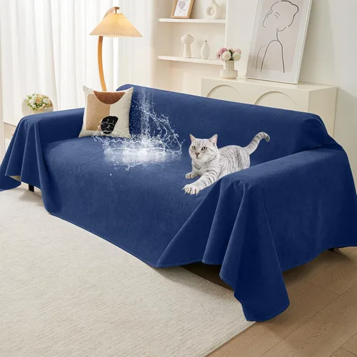 Miniatura 9 de Warmstar Couch Protector from Cat Claws, Waterproof Couch Cover Anti Slip,Couch Cover 3 Cushion Sofa Washable,Anti-Scratch Pet Sofa Cover Heavy Beige
