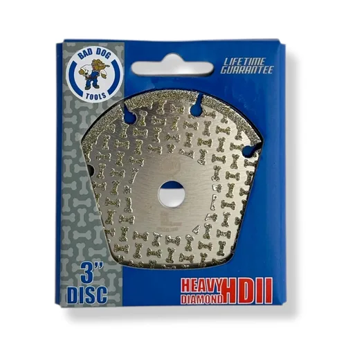 Miniatura 16 de Bad Dog Tools 4.5” Disco de brida Deux (HDII) de diamante para molienda *a ras*, lijado y corte. Uso en hierro, acero, latón, azulejo, piedra