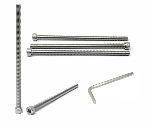 Miniatura 103 de iexcell Kit de tornillos de cabeza hexagonal de acero inoxidable 304, 100 unidades M2 x 0.157 in, paso de rosca de 0.016 in