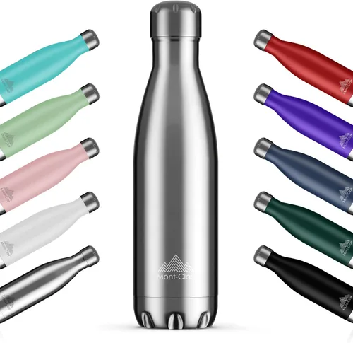 Miniatura 25 de Mont-Clair H2O - Botella de agua de acero inoxidable aislada al vacío, sin BPA, botella de bebidas frías 12 horas y calientes las 24 horas, metal