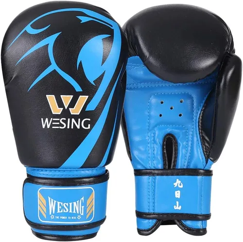 Miniatura 12 de Wesing - Guantes de boxeo profesionales para hombres y mujeres, guantes de boxeo para kickboxing, guantes de entrenamiento para adultos y niños Azul