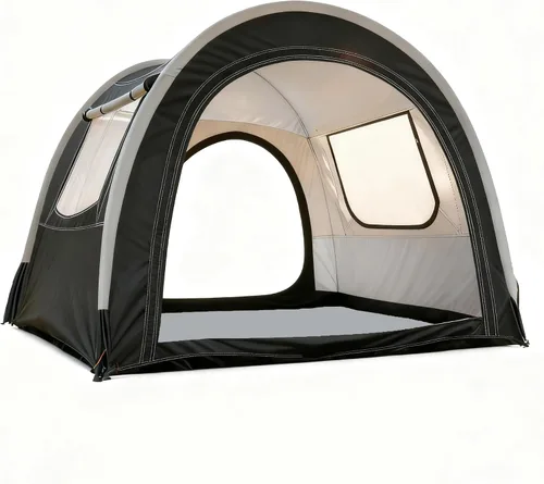 Tienda de campaña para túnel y camping, 82 x 71 x 65 pulgadas, 2/3/4 personas, diseño de tres capas con malla / PVC / tela Oxford Glamping tienda,