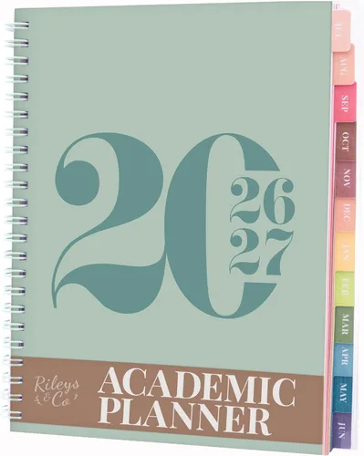 Miniatura 11 de Rileys - Agenda académica 2026-2027, agenda diaria, semanal y mensual, julio de 2026 a junio de 2027, páginas de notas para estudiantes