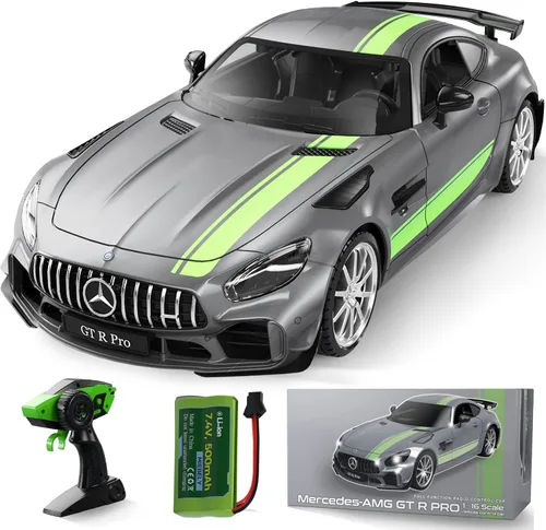 Miniatura 8 de MIEBELY Coche de Control Remoto, Mercedes Benz 1/16 Escala Oficial Autorizado GT R Pro Rc Cars 7.4V 700mAh Batería Recargable 2.4Ghz Rc Drift Cars