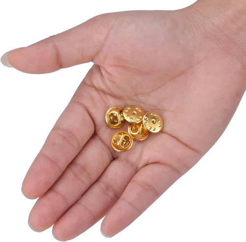 Miniatura 5 de Onwon 30 piezas de latón mariposa Cluth Insignia Insignia Embragues – No requiere herramientas, cierre de pasador de metal a granel, cierre de Dorado