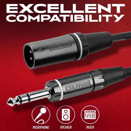 Miniatura 4 de Cableworks de Gator Cases Serie Compositor Deluxe Cable XLR macho a TRS de 18 pulgadas, (GCWC-XLR-18INMTRS)