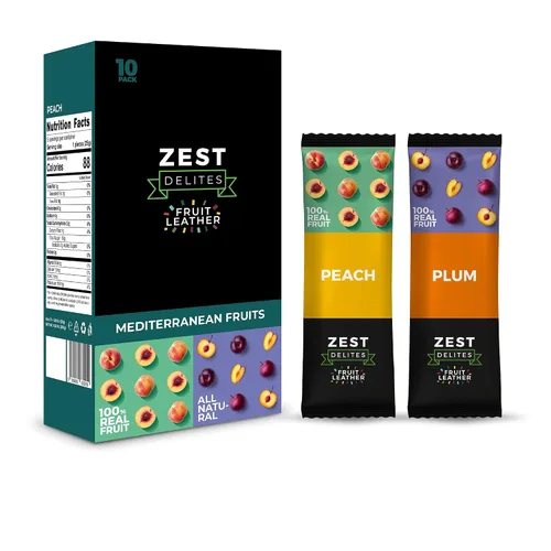 Miniatura 10 de Barras de fruta seca de Zest Delites, aperitivos de cuero de fruta, paquete de aperitivos saludables para adultos y niños, Lavashak, vegano, tiras