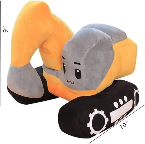 Miniatura 2 de YUDONG Juguete de peluche de excavadora, juguete de construcción suave de 10 pulgadas, para cumpleaños de niños, Navidad, regalos de fiesta