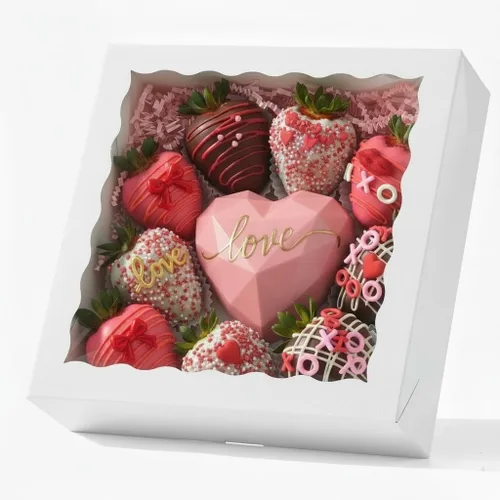 Miniatura 8 de RomanticBaking 24 piezas cajas blancas para pasteles de 10 x 10 x 2.5 pulgadas con ventana - Perfectas para galletas, fresas cubiertas de chocolate
