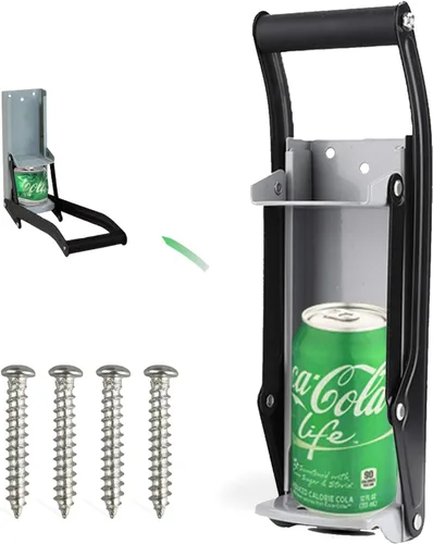 Benfu - Trituradoras de latas de 12 y 16 onzas, trituradoras de pared, asas mejoradas, herramientas de reciclaje respetuosas con el medio ambiente
