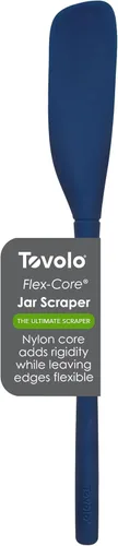 Tovolo Espátula de silicona para tarros de mango largo, herramienta de raspado de goma para mezcladoras de tarros de mermelada de mantequilla de