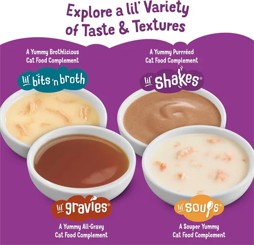 Miniatura 13 de Purina Friskies Complemento de Comida para Gatos en Puré, Lil' Shakes con Delicioso Salmón, Premios Lamibles para Gatos - (Paquete de 16) Bolsitas