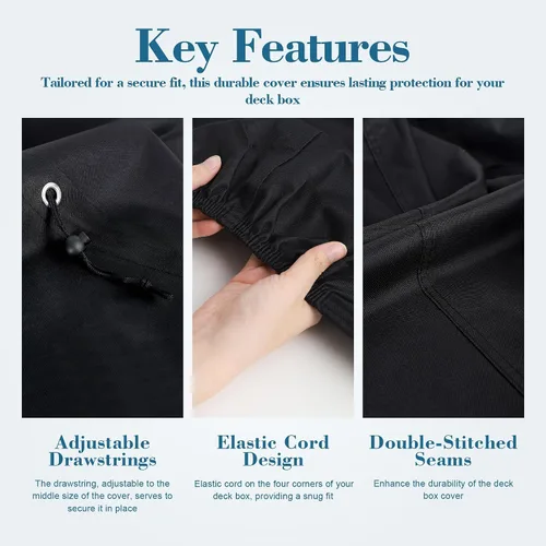 Miniatura 3 de Cubierta para Caja de Cubierta - Poliéster Oxford 600D Extra Resistente, Cubierta para Caja de Cubierta 100% Impermeable 52" L x 26.7" A x 26.7" Al