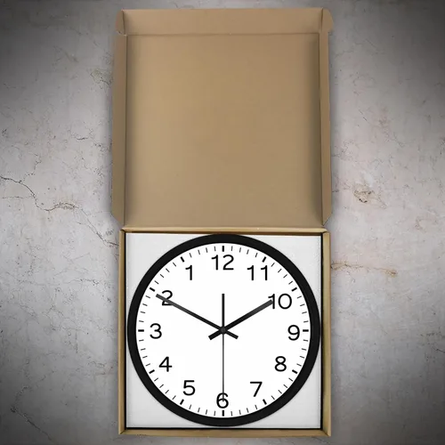 Miniatura 9 de Reloj de pared con marco de metal y cubierta de cristal, reloj de pared analógico redondo y inverso, funciona con pilas, para sala de estar