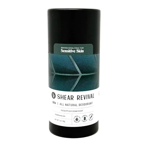 Shear Revival Ora All Natural Deodorant - Aluminum Free, Baking Soda Free Deodorant with Cocoa Butter, Long Lasting, Gentle Formula for All Skin