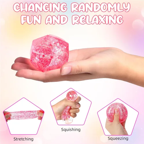 Miniatura 2 de Fidget Cube - Bola antiestrés, juguete sensorial de hielo para niños y adultos, alivio de la ansiedad, juguete para apretar azúcar de malta, juguete