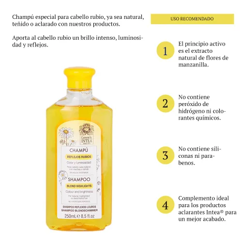 Miniatura 7 de Intea Champú de manzanilla - Champú iluminador rubio premium - Sin amoníaco, fácil aplicación para cabello natural o teñido - 8.5 onzas