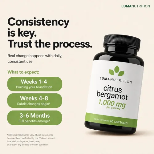Miniatura 6 de Luma Nutrition Citrus Bergamot 1000mg - Suplemento de Citrus Bergamot - Hecho en los Estados Unidos - Propiedad de veteranos - 60 cápsulas