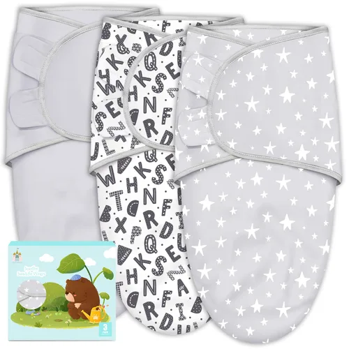 Miniatura 12 de Cute Castle 3 paquetes de sacos de dormir para bebé - Saco de dormir para recién nacido - Manta para envolver ergonómica para bebé para niños y Azul