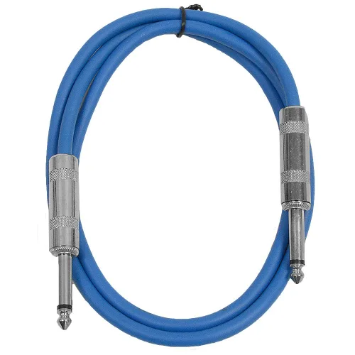 Miniatura 2 de Seismic Audio Cables de guitarra para altavoces, cables de guitarra TS de ¼ pulgadas, 3 pies, multicolor, paquete de 6 Color múltiple