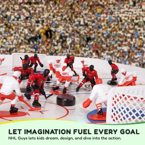 Miniatura 8 de Kaskey Kids NHL Hockey Guys, Vegas Knights vs. Seattle Kraken, 27 piezas en cada juego, incluye 2 equipos y estuche de almacenamiento de viaje