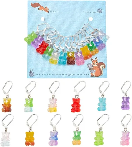 Miniatura 9 de NBEADS 10 marcadores de punto de pan, resina de ganchillo y aguacate, colgantes de puntada de ganchillo, dijes, bloqueo, regalo hecho a mano