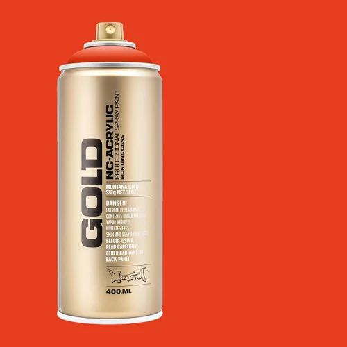 Miniatura 2 de Latas de pintura en aerosol Montana Gold, 400ml, naranja rojo, 13.5 Fl Oz (Paquete de 1)