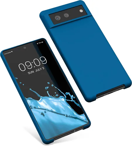 Miniatura 652 de kwmobile Funda Compatible con Google Pixel 6 Pro - Funda de teléfono de silicona TPU con acabado suave - Azul Arrecife