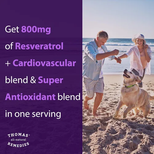 Miniatura 5 de Thomas' all-natural Remedies Resveratrol 1600mg Suplemento antioxidante orgánico Trans-Resveratrol con extracto de semilla de uva orgánico