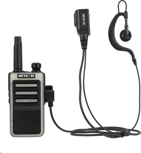 Miniatura 15 de Retevis RB66 Walkie Talkie de 1 hora de carga rápida, radios portátiles FRS bidireccionales con auricular, carga USB-C, linterna, diseño