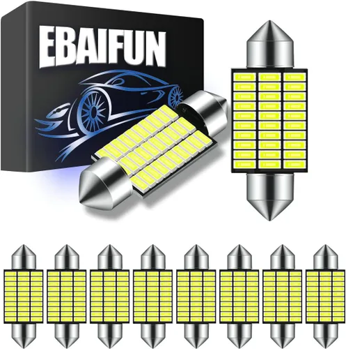 Miniatura 10 de EBAIFUN Bombilla LED DE3175 de 31mm Blanca 6000K 12V Luz de Festón Súper Brillante 3175 DE3021 DE3022 Aplicación para Luces Interiores del Automóvil