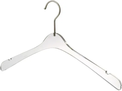 Miniatura 8 de YBM HOME Perchas acrílicas transparentes de calidad hechas de acrílico transparente para un aspecto y tacto lujosos para el armario, perchas