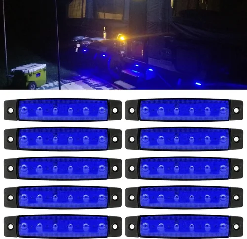 Miniatura 14 de FXC 10x 6 luces LED indicadoras laterales de gálibo para camión, autobús, remolque, luz interior impermeable para barco, luz de popa de cubierta