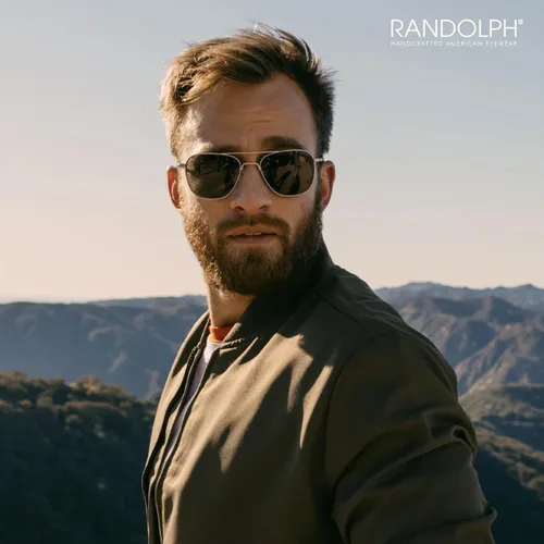 Miniatura 2 de Randolph Eyewear Aviator Sunglasses for Men & Women Non-Polarized & Polarized Lenses, Matte Chrome UV Protection Sunglasses