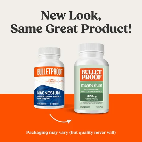 Miniatura 3 de Bulletproof Cápsulas de magnesio, 90 unidades, suplemento para el sistema nervioso, apoyo muscular y óseo