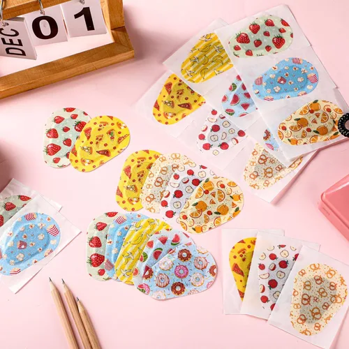 Miniatura 4 de Toulite 90 parches adhesivos para ojos para niños y niñas, sin látex, desechables, lindos vendajes adhesivos para ambliopía, bloqueo de luz, ojo