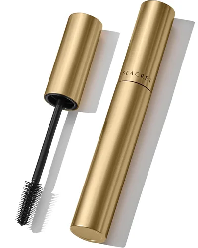 SEACRET Non-Smudge Tubing Mascara - Dead Sea Mineral Infused, Flake-Free All-Day Wear, Removes with Warm Water, Ophthalmologist Tested, Vegan Black