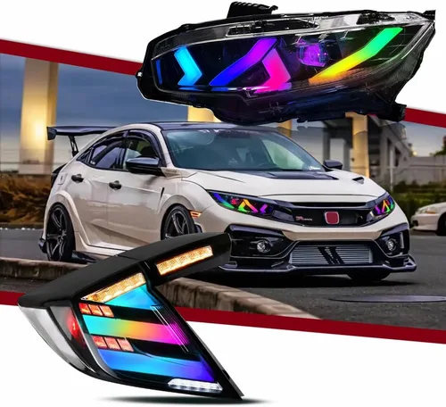 Miniatura 9 de T T-ABC Nuevas luces compatibles con Honda Civic 2006-2026, LX EX EXL Sport Touring Type R, lámpara híbrida de 8ª 10ª generación Accesorios