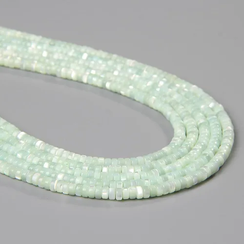 Miniatura 24 de Los granos naturales del espaciador del tubo del grano de Shell de agua dulce teñidos madre de perlas flojas para la fabricación de la joyería, 1