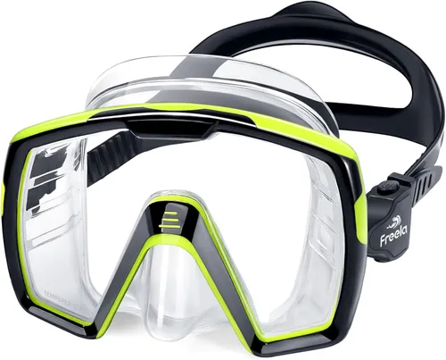 Miniatura 8 de Freela Adult Swim Goggles Mask for Adult with Nose Cover, Tempered Glass Anti Fog Waterproof 180° Clear Wide View Men Women