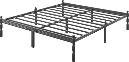 Miniatura 13 de Base de cama individual XL de 18 pulgadas con tapón deslizante para colchón, marco de cama individual XL con estilo vintage, listones de acero