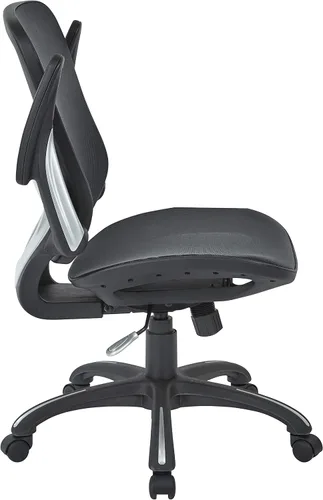 Miniatura 8 de Office Star Riley - Silla de escritorio ventilada para gerente con asiento y respaldo de malla transpirable, base negra con negro